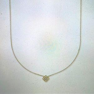 Kendra Scott Fleur 14K Yellow Gold Pendant Necklace In White Diamond